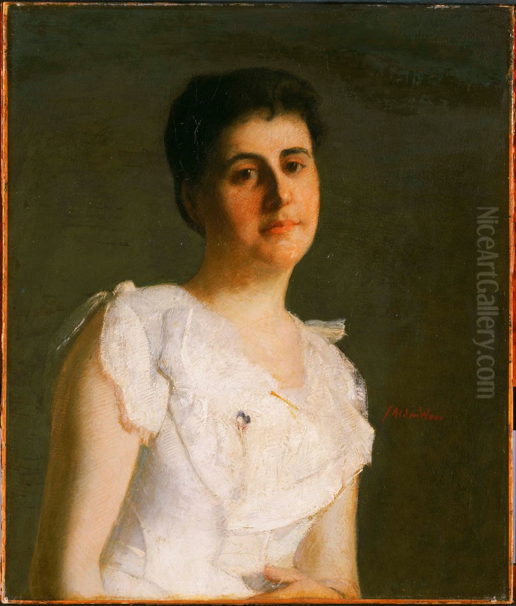 Miss Edith Potter Oil Painting by J. Alden Weir