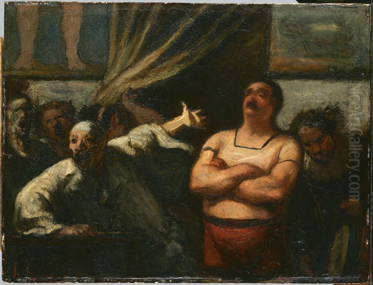 The Strong Man Oil Painting by Honore Daumier