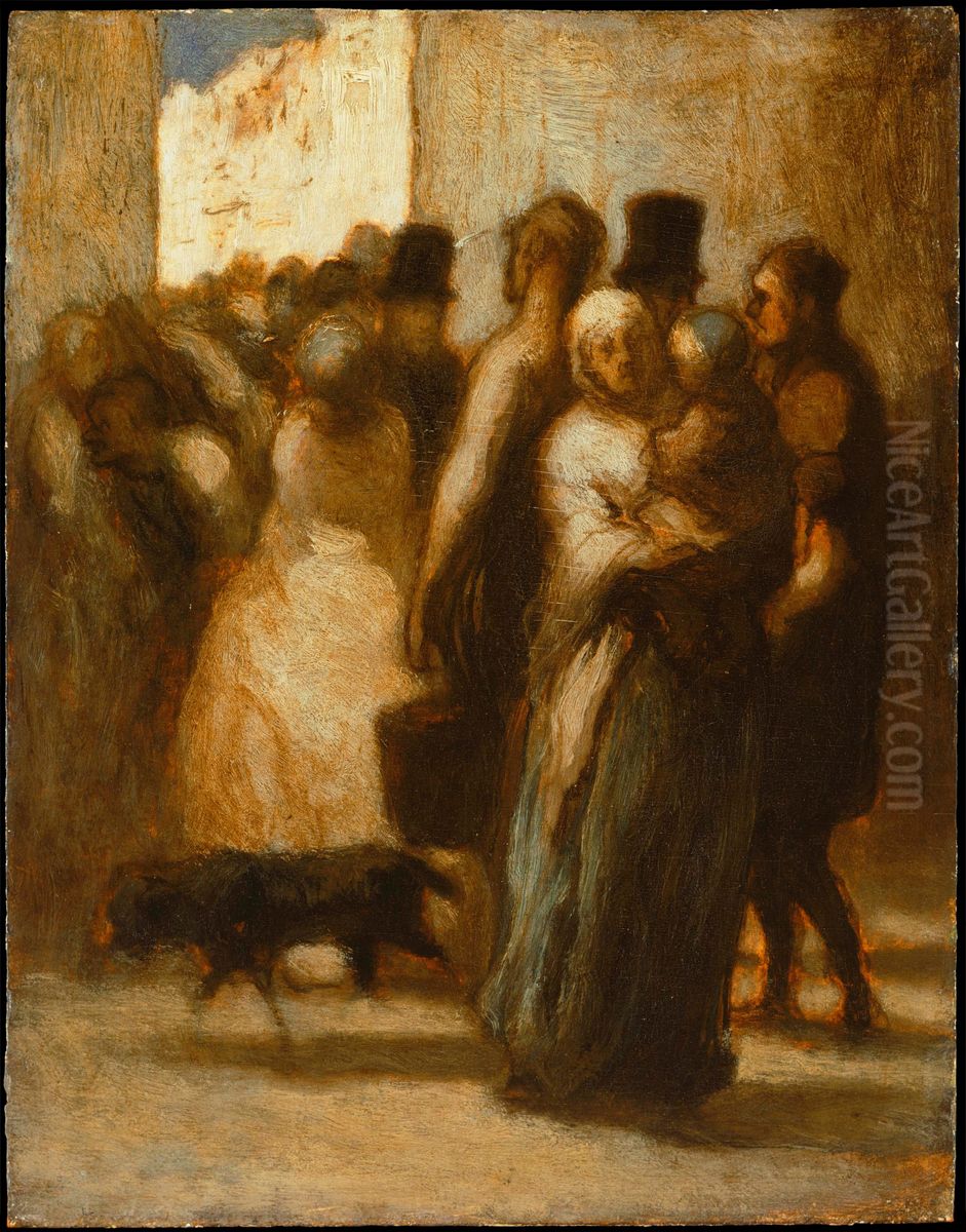 To the Street Oil Painting by Honore Daumier