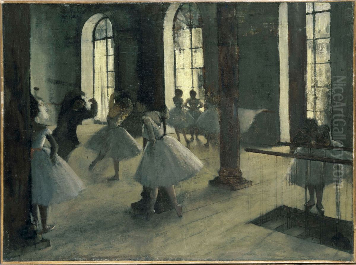 La Repetition au foyer de la danse Oil Painting by Edgar Degas