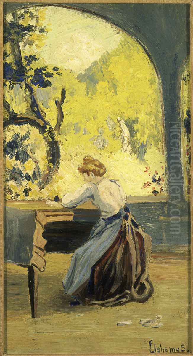 Verandah in Spring Oil Painting by Louis Eilshemius