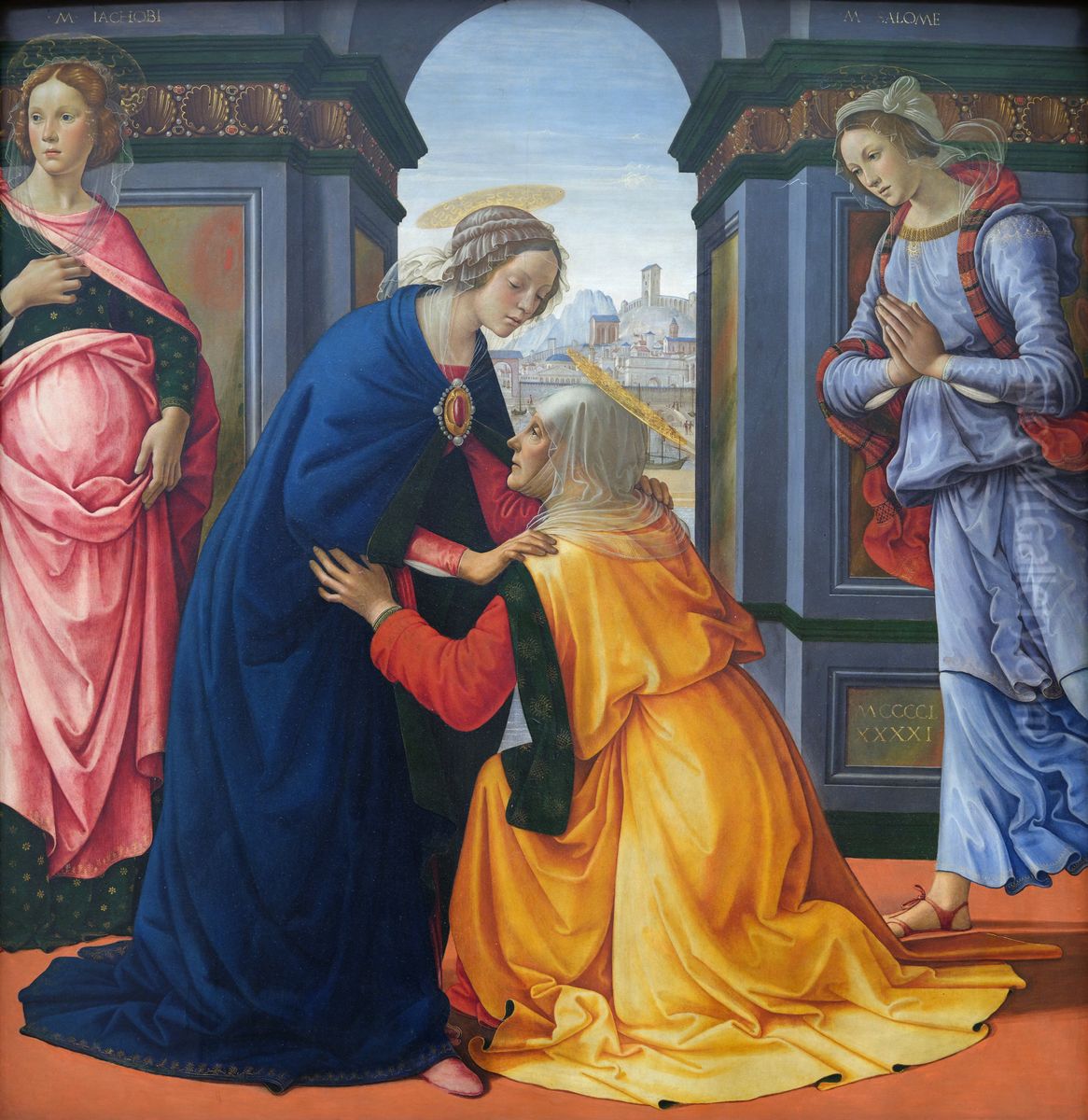 Visitation Oil Painting by Ghirlandaio Domenico