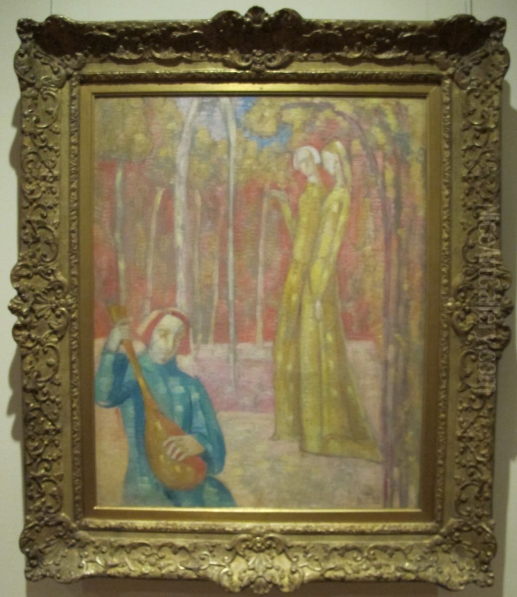 Self-Portrait as a Troubadour Oil Painting by Emile Bernard