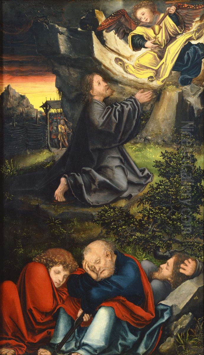 Agony in the Garden Oil Painting by Lucas Cranach the Elder