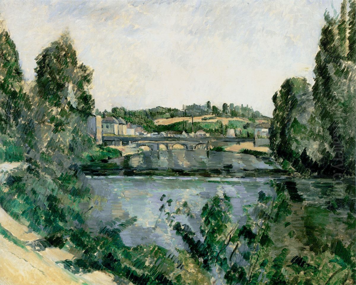 Le Pont et le deversoir a Pontoise Oil Painting by Paul Cezanne