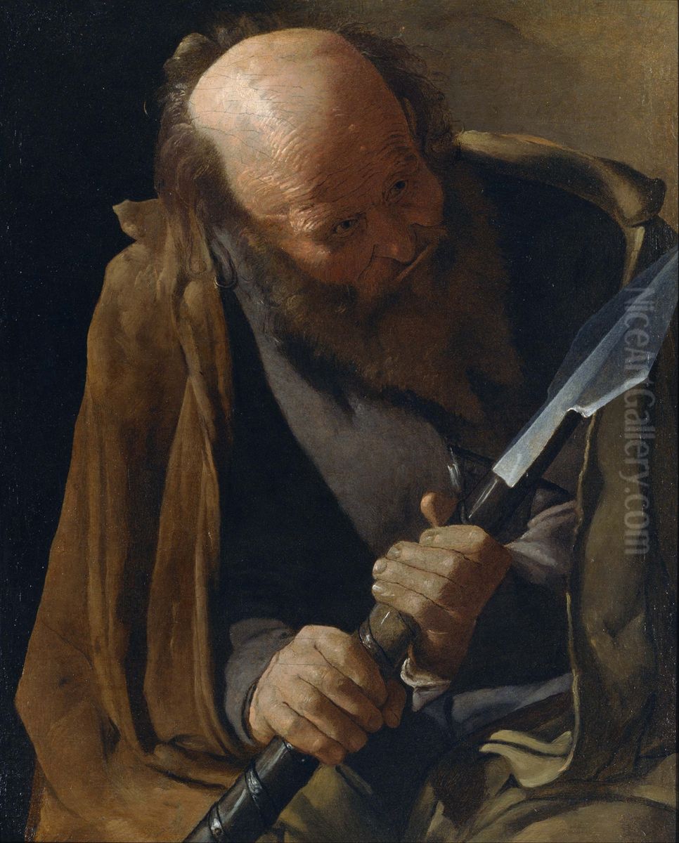 St. Thomas Oil Painting by Georges de La Tour