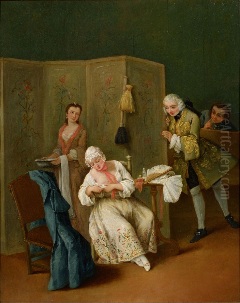 The Indiscreet Gentleman Oil Painting by Pietro Longhi