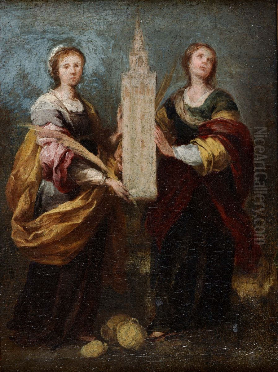 St. Justa and St. Rufina Oil Painting by Bartolome Esteban Murillo