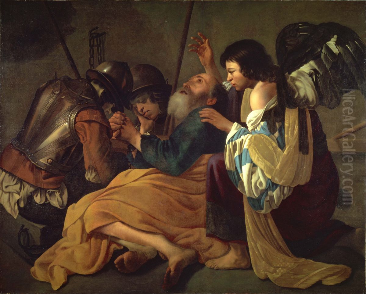 Liberation of Saint Peter Oil Painting by Hendrick Ter Brugghen