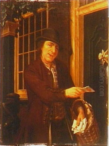 Een brieven bestelder Oil Painting by Gerrit Zegelaar