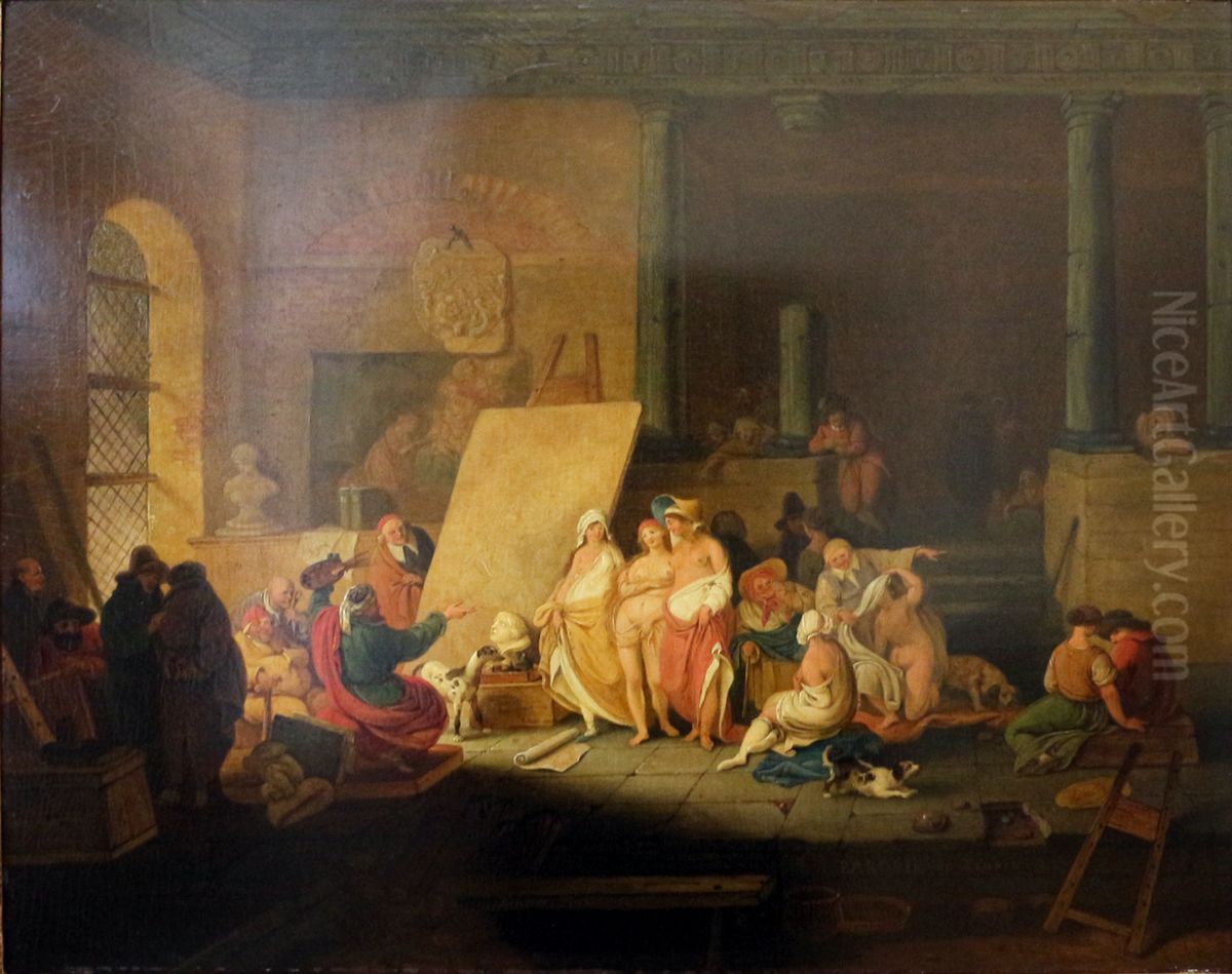 Zeuxis parody Oil Painting by Jacques-Albert Senave