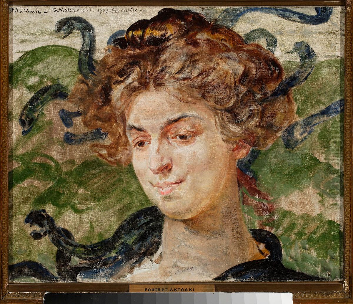 Portret aktorki Heleny Sulimy jako Gorgony Oil Painting by Jacek Malczewski