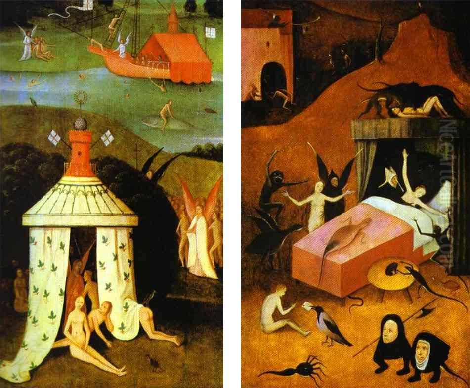 Paradise and Hell Oil Painting by Hieronymous Bosch