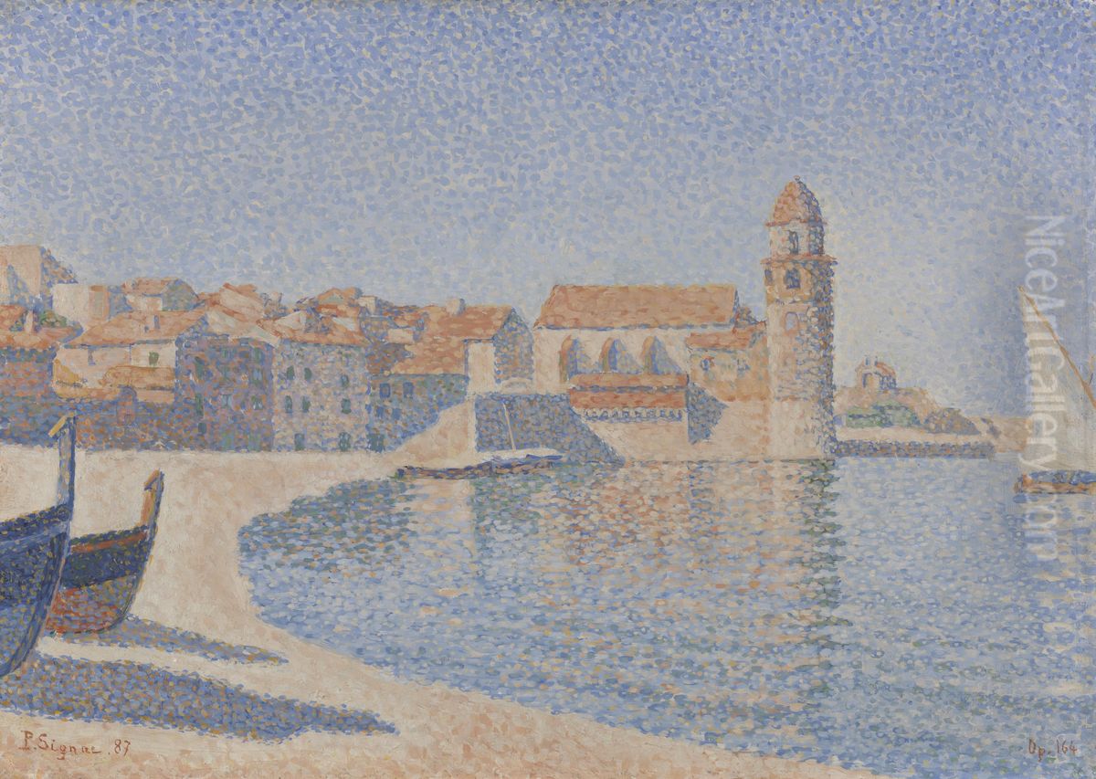 View of Collioure Oil Painting by Paul Signac