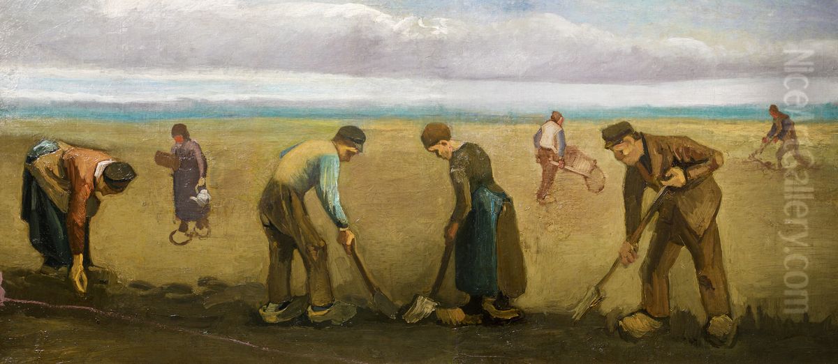 Bauern beim Kartoffelsetzen Oil Painting by Vincent Van Gogh