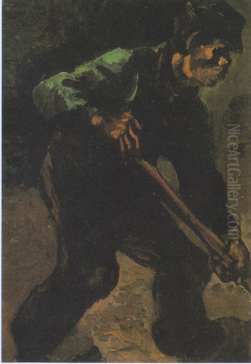 Bauer beim Umgraben Oil Painting by Vincent Van Gogh