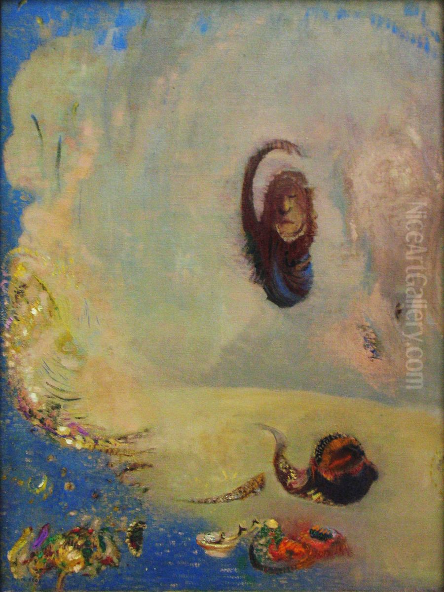 Oannes Oil Painting by Odilon Redon