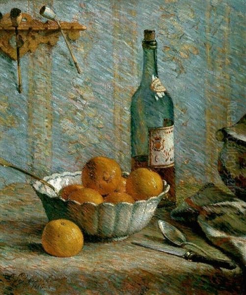 Still Life with Bowl and Fruits Oil Painting by Emile Schuffenecker
