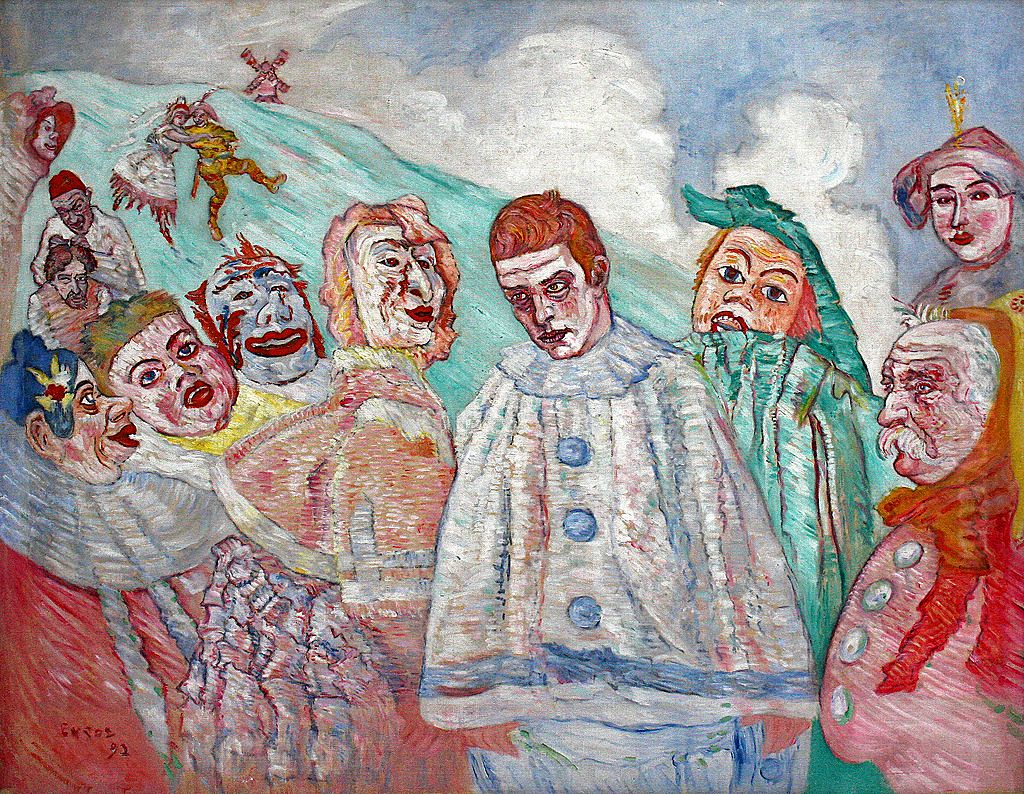 Pierrot's despair Oil Painting by James Ensor