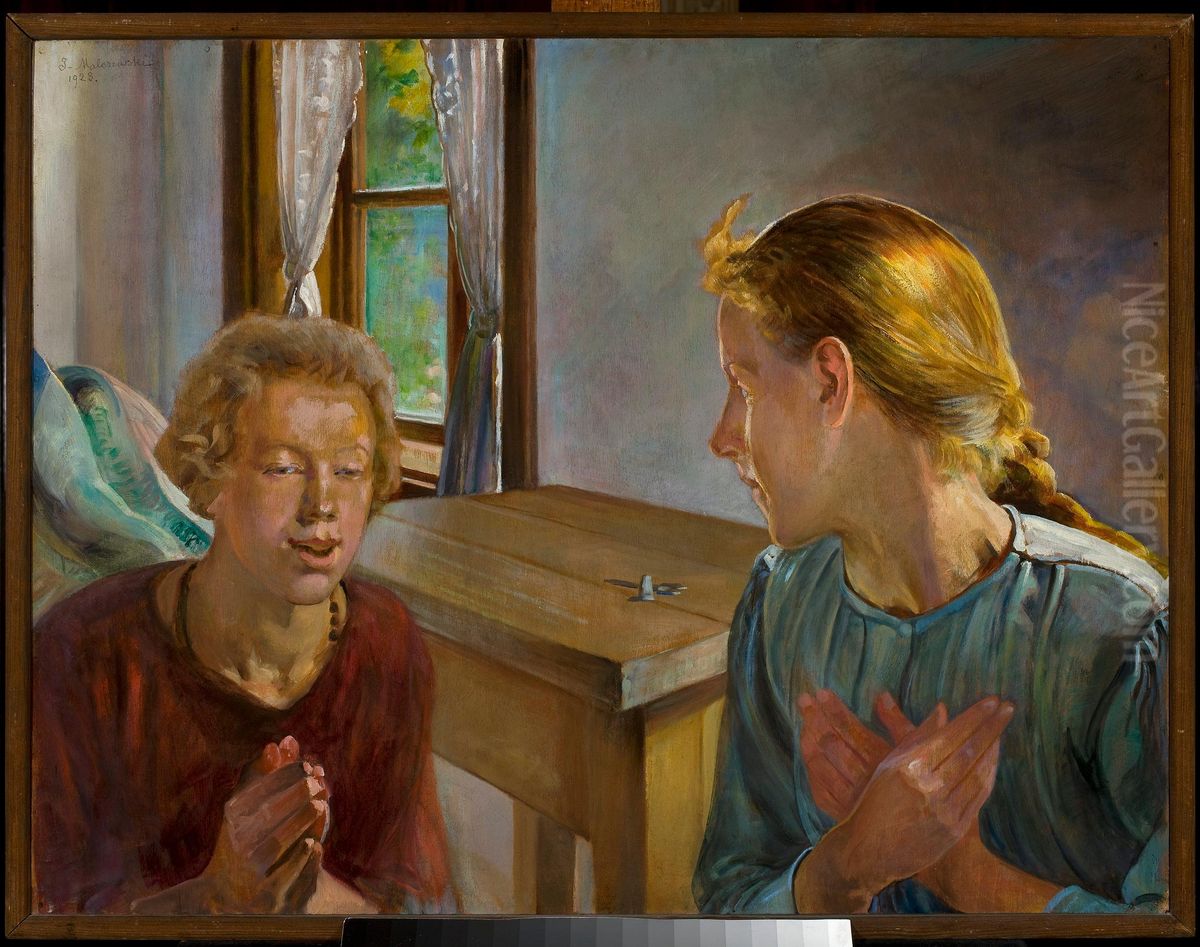 Zwiastowanie Oil Painting by Jacek Malczewski