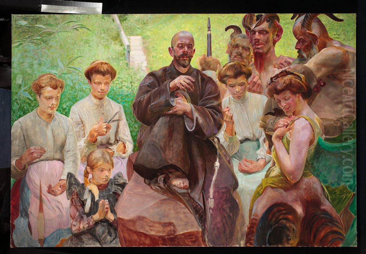 Swiety Franciszek Oil Painting by Jacek Malczewski