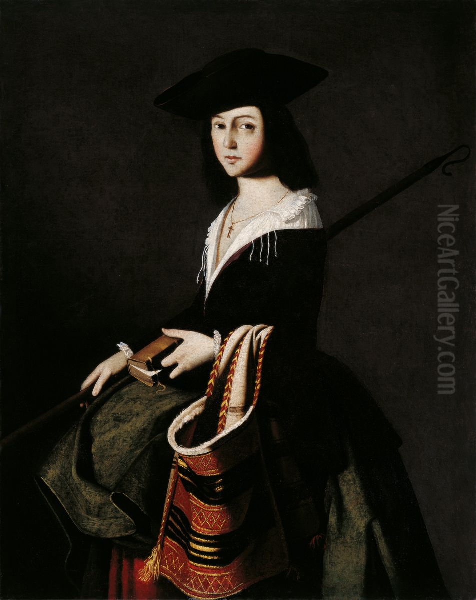 Saint Marina Oil Painting by Francisco de Zurbaranand workshop