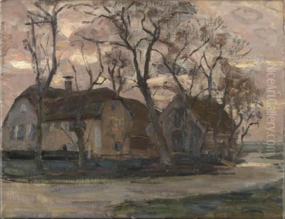 Farm at Duivendrecht Oil Painting by Piet Mondrian