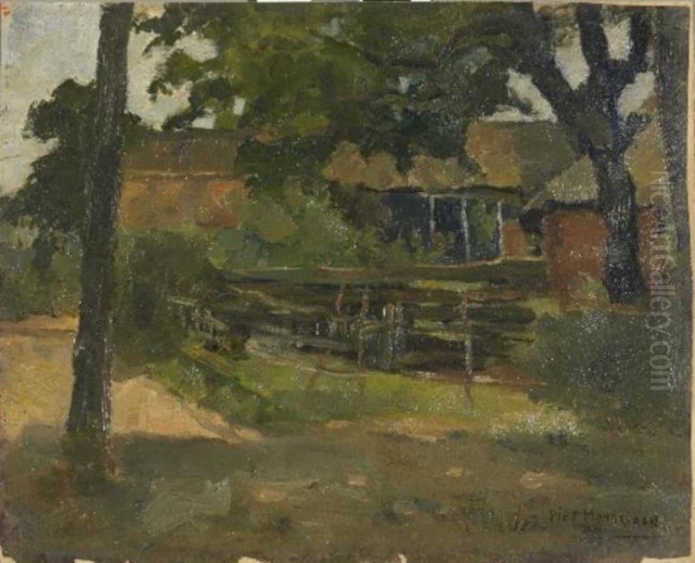 Boerderij te Blaricum Oil Painting by Piet Mondrian