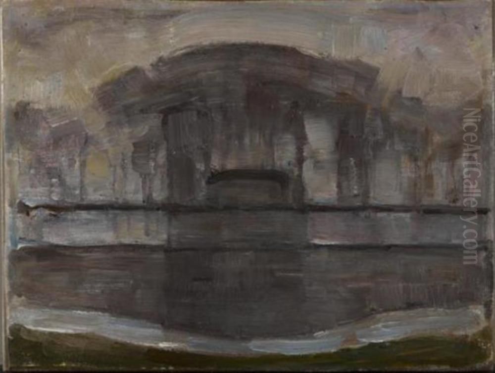 Geinrust farm in the mist Oil Painting by Piet Mondrian