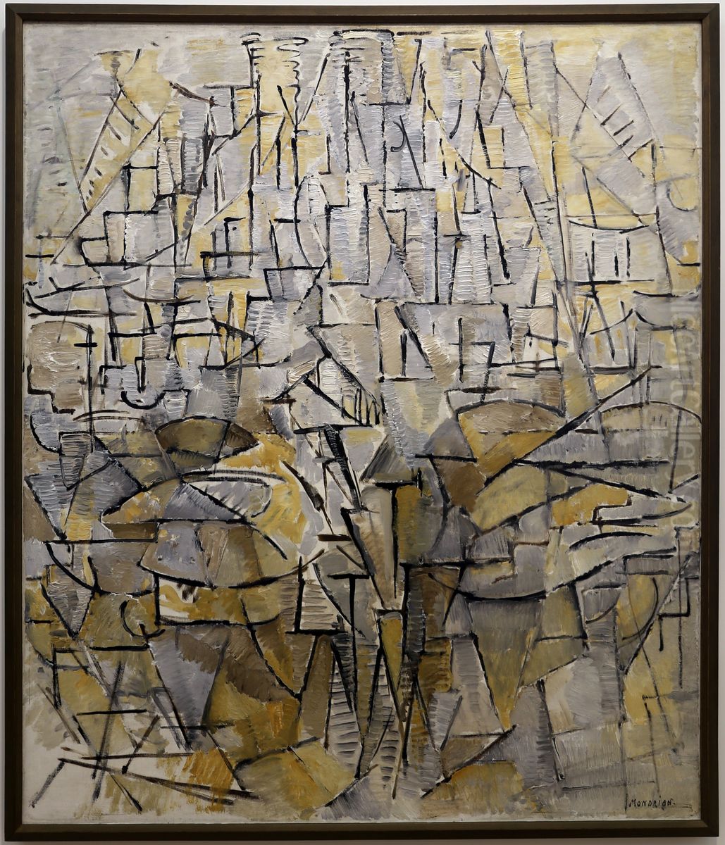 Tableau No. 4 (Schilderij No. 4) / Composition No.VIII / Compositie 3 Oil Painting by Piet Mondrian