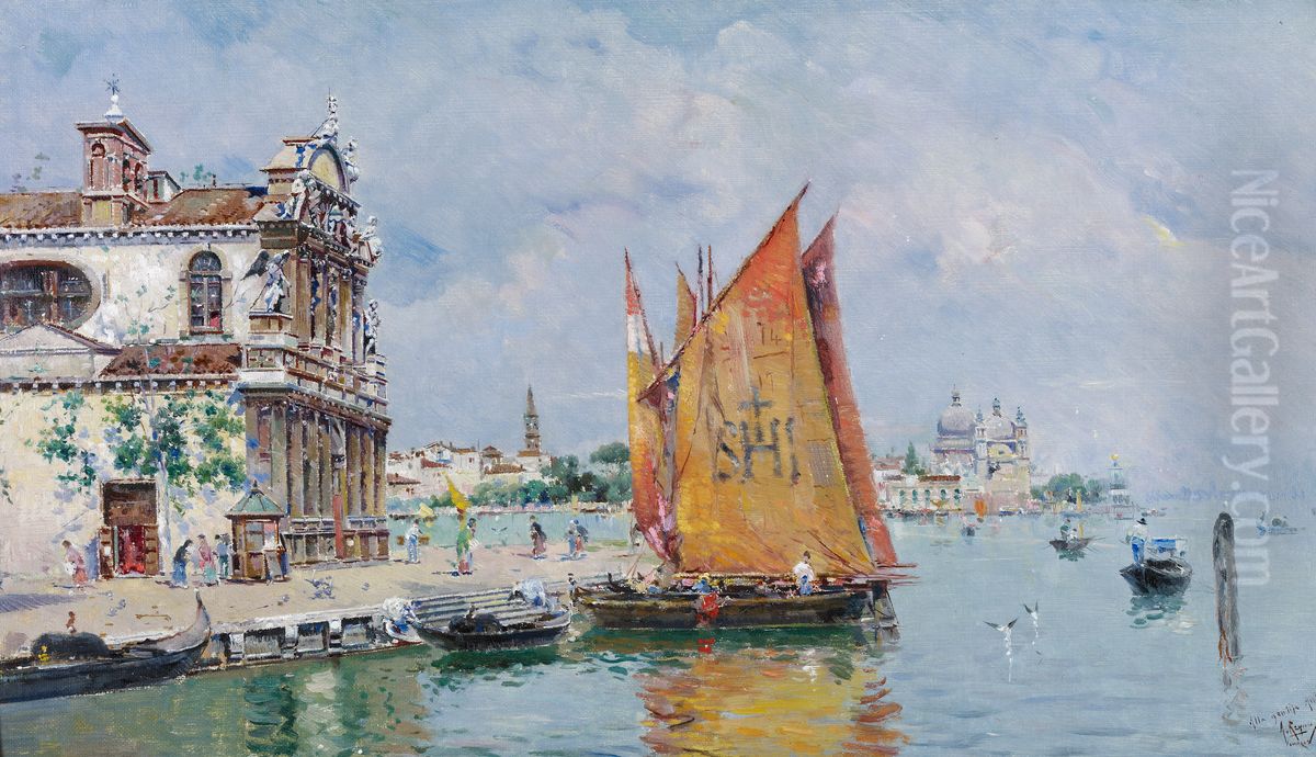 Venice Oil Painting by Antonio Reyna Manescau