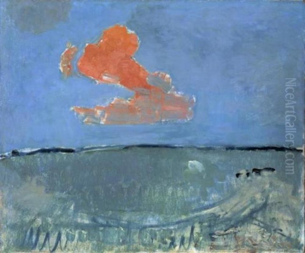 The red cloud Oil Painting by Piet Mondrian