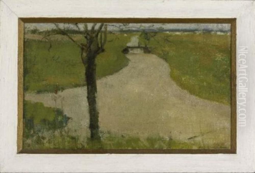 Slootje bij boerderij Landzicht Oil Painting by Piet Mondrian