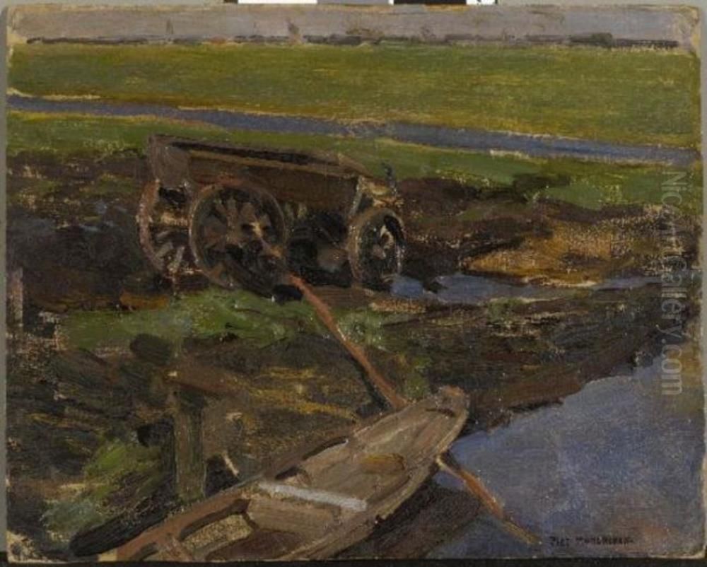 Op het land Oil Painting by Piet Mondrian