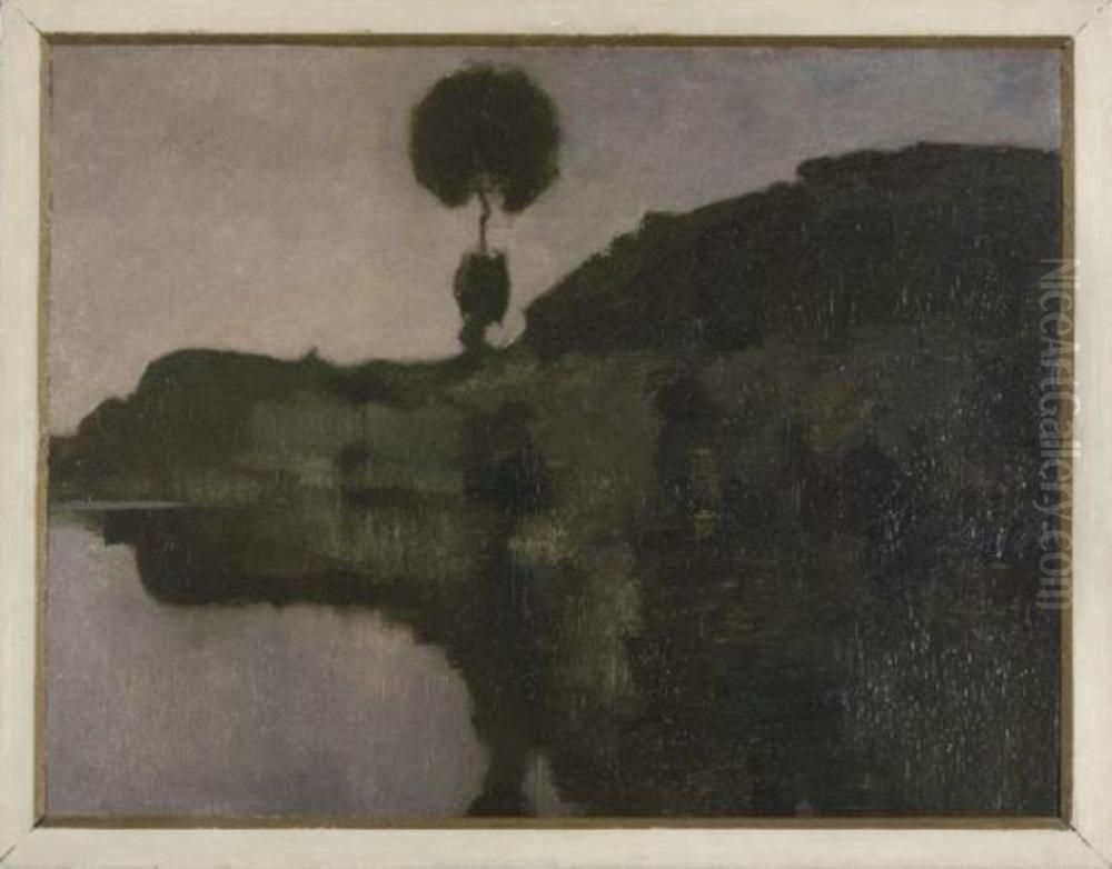 Avond aan het Gein Oil Painting by Piet Mondrian