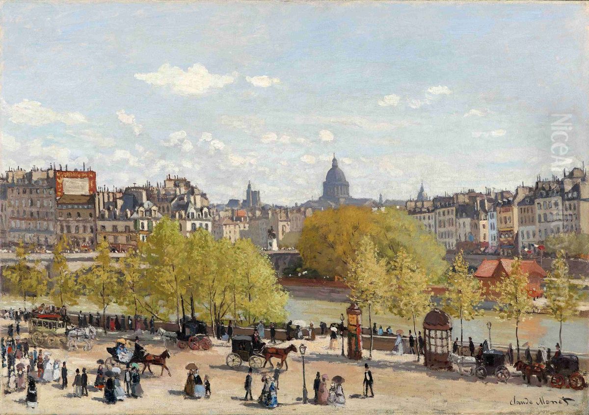 Quai du Louvre Oil Painting by Claude Oscar Monet