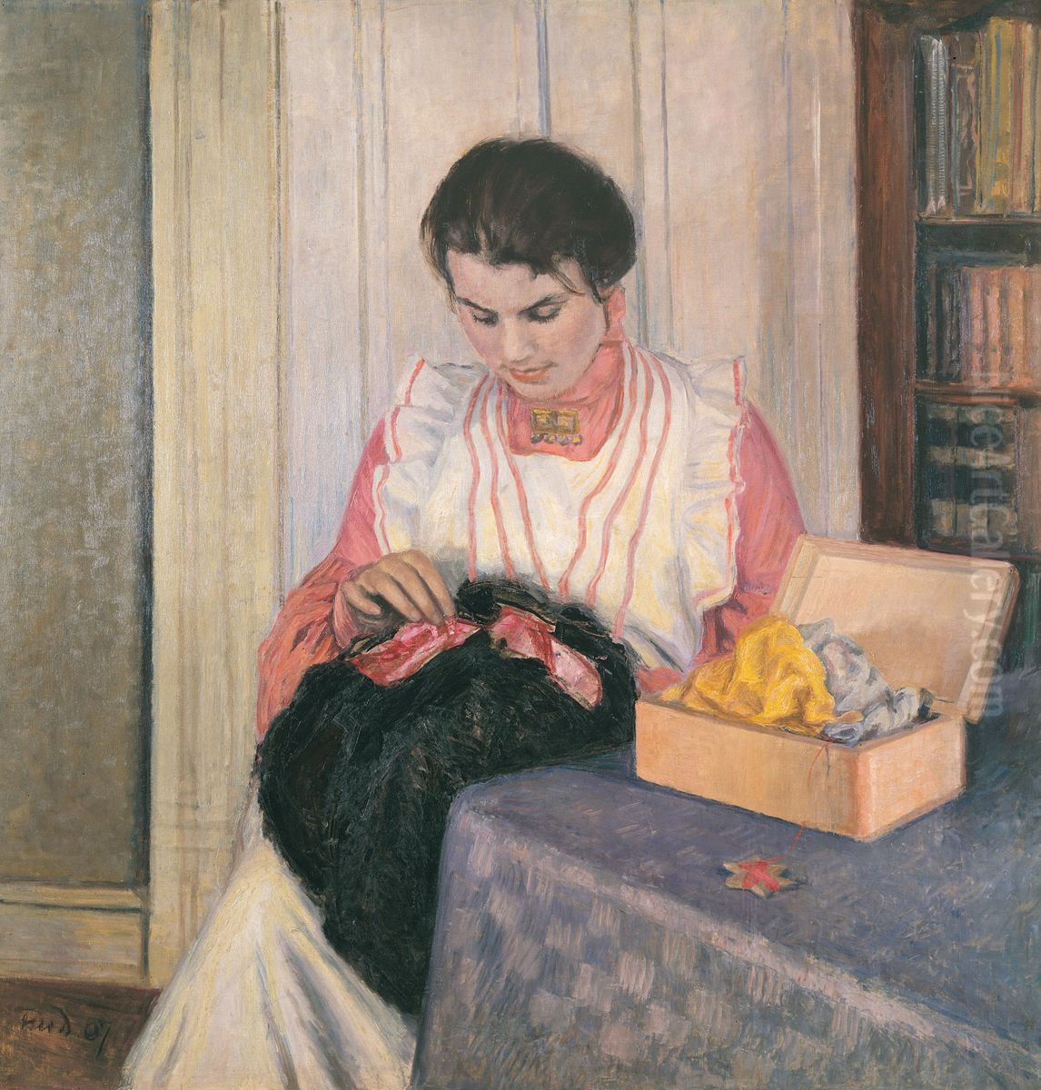 The New Hat Oil Painting by Ludvig Find