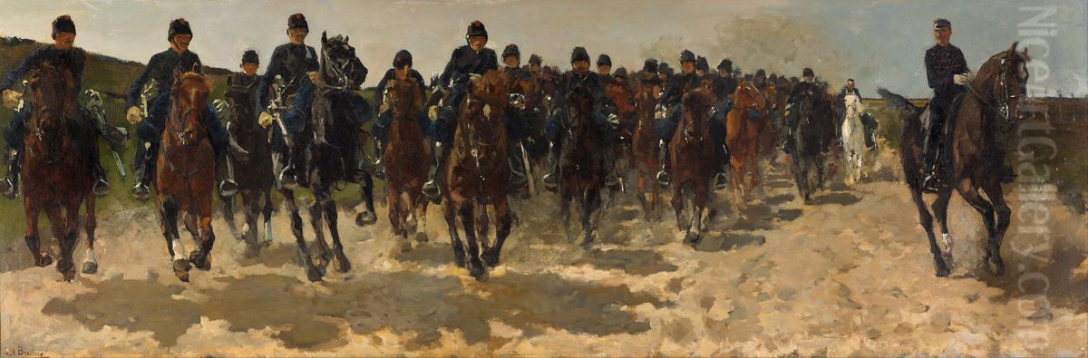 Cavalry Oil Painting by George Hendrik Breitner