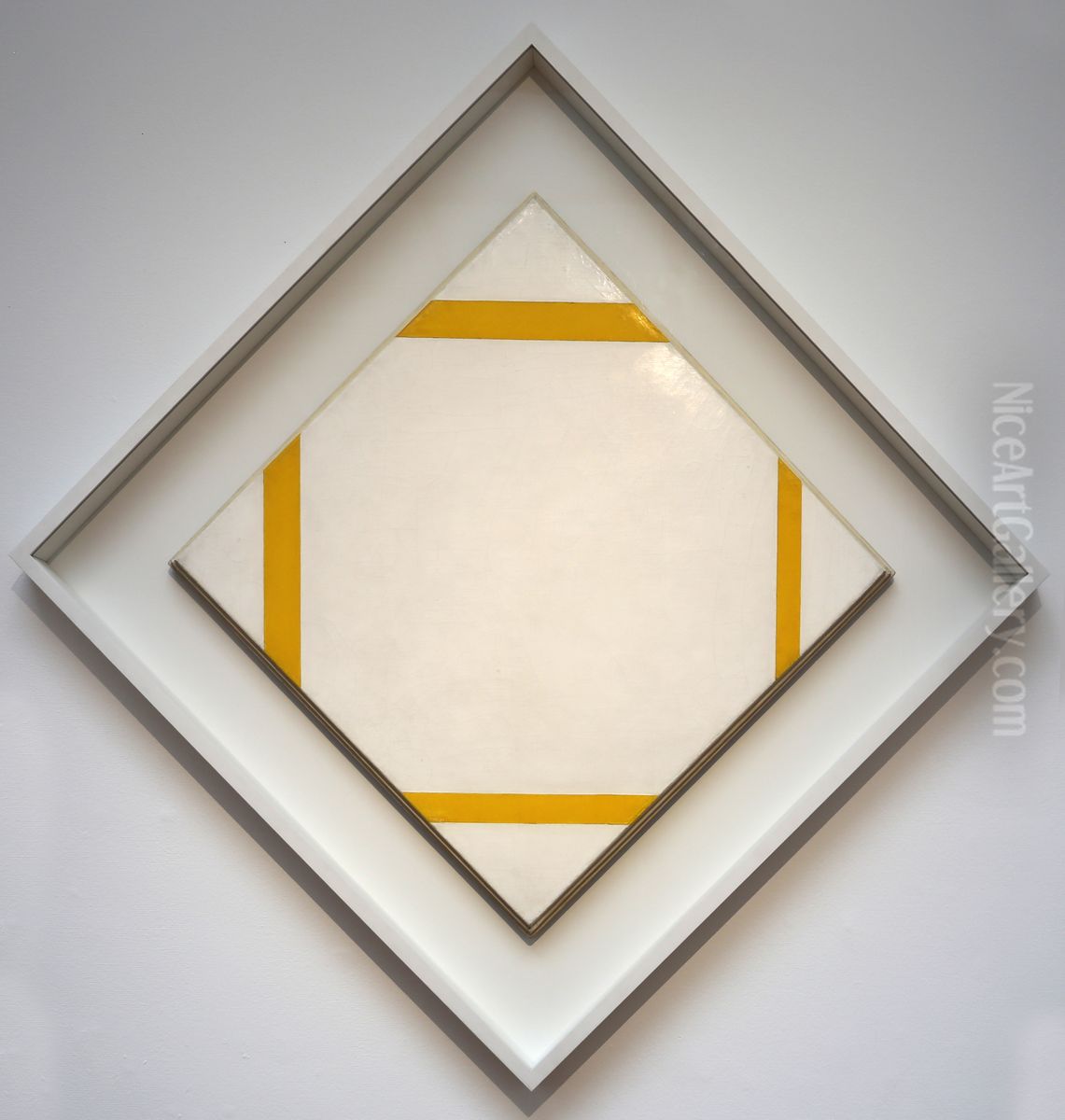 Compositie met gele lijnen Oil Painting by Piet Mondrian