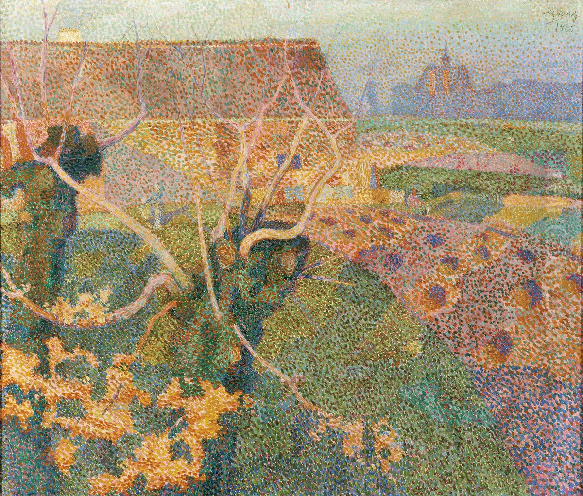 Les deux Saules Oil Painting by Jan Toorop