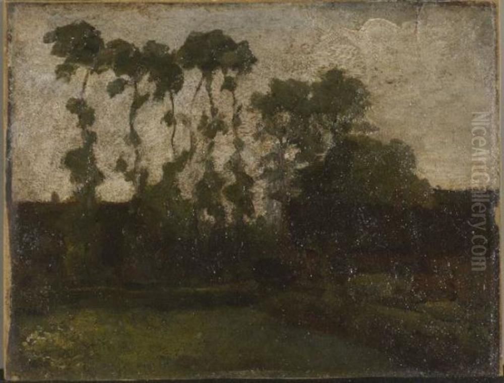 Boerderij met bomen Oil Painting by Piet Mondrian