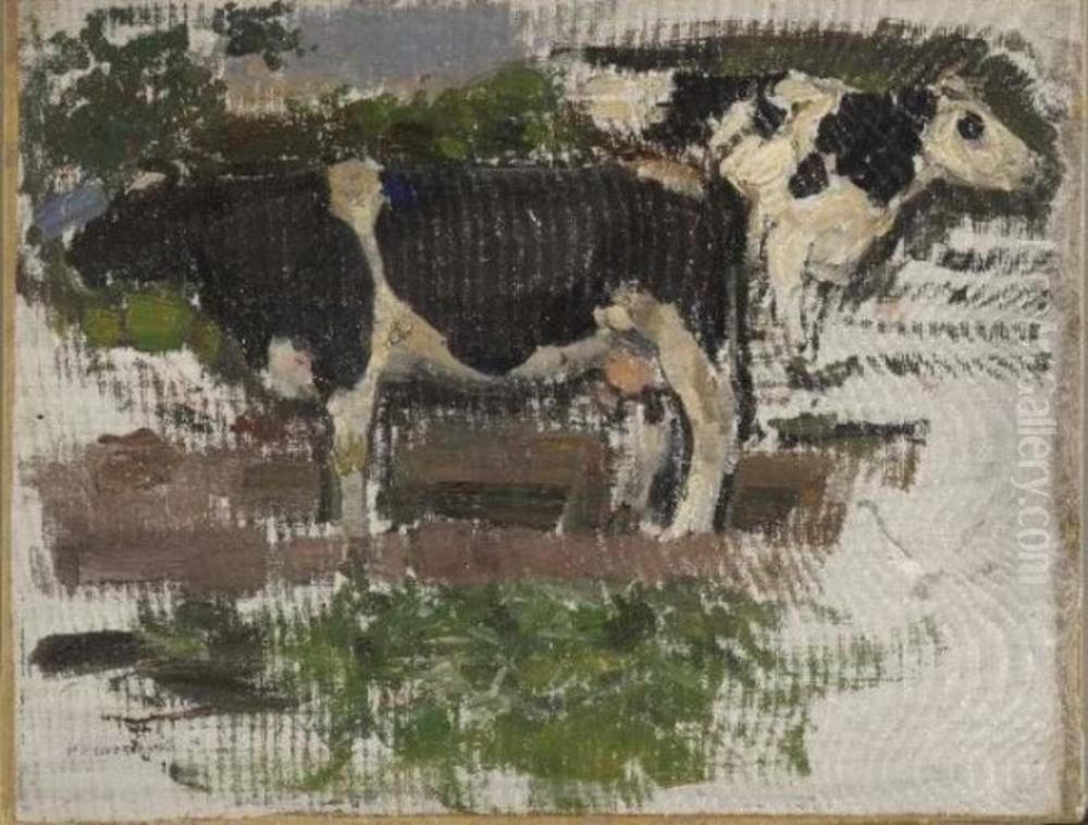 Study of two cows Oil Painting by Piet Mondrian