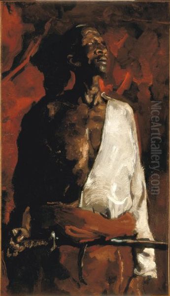 Deurwachter / Eunuch Oil Painting by George Hendrik Breitner
