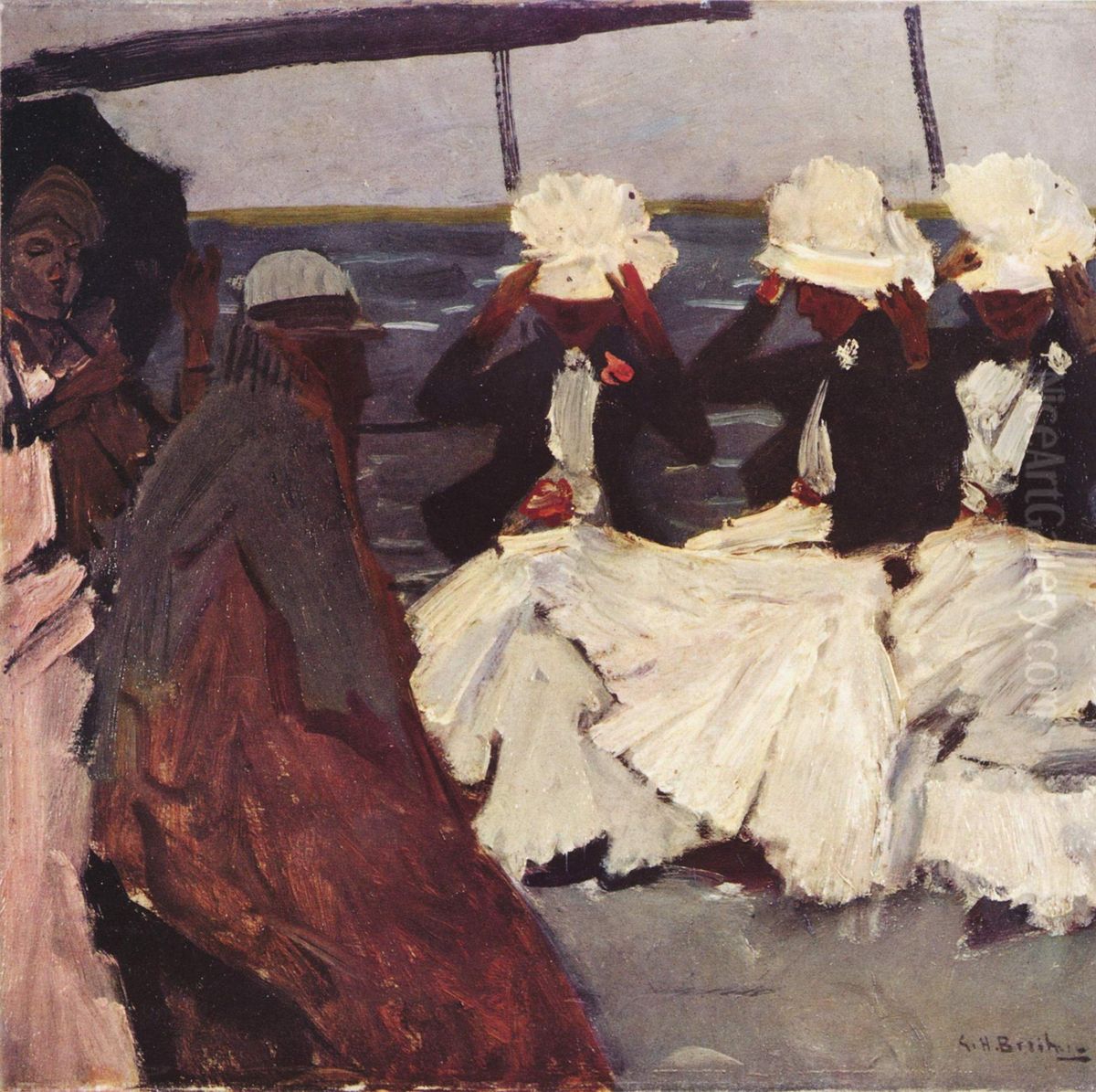 On Board Oil Painting by George Hendrik Breitner