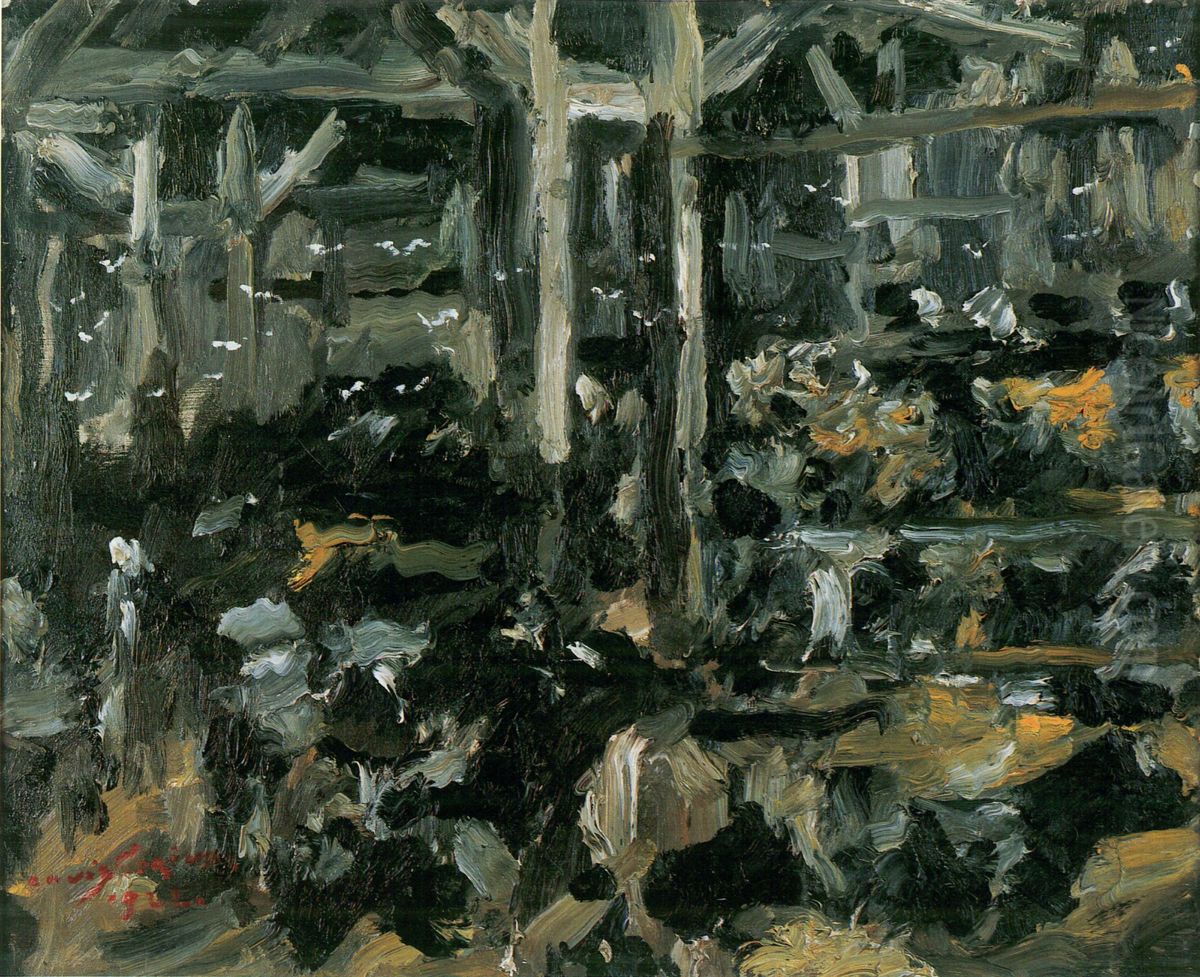 Kuhstall Oil Painting by Lovis (Franz Heinrich Louis) Corinth