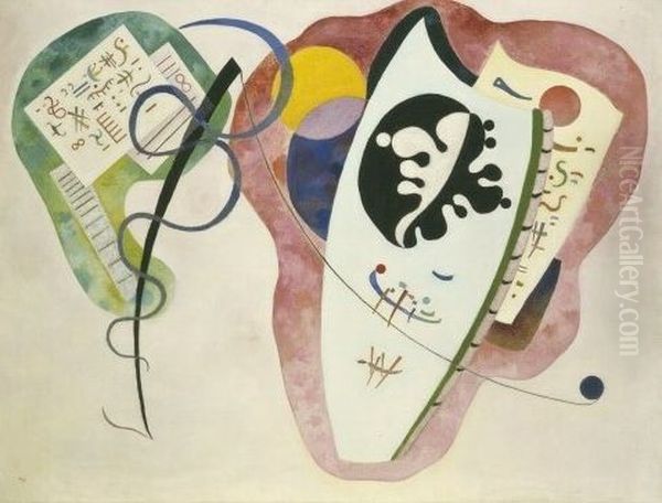 Two Surroundings Oil Painting by Wassily Kandinsky