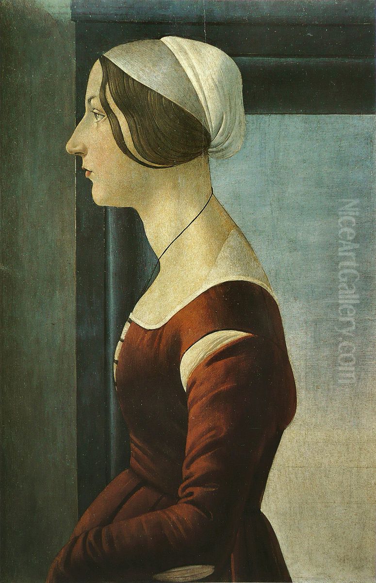 Ritratto di giovane donna Oil Painting by Sandro Botticelli