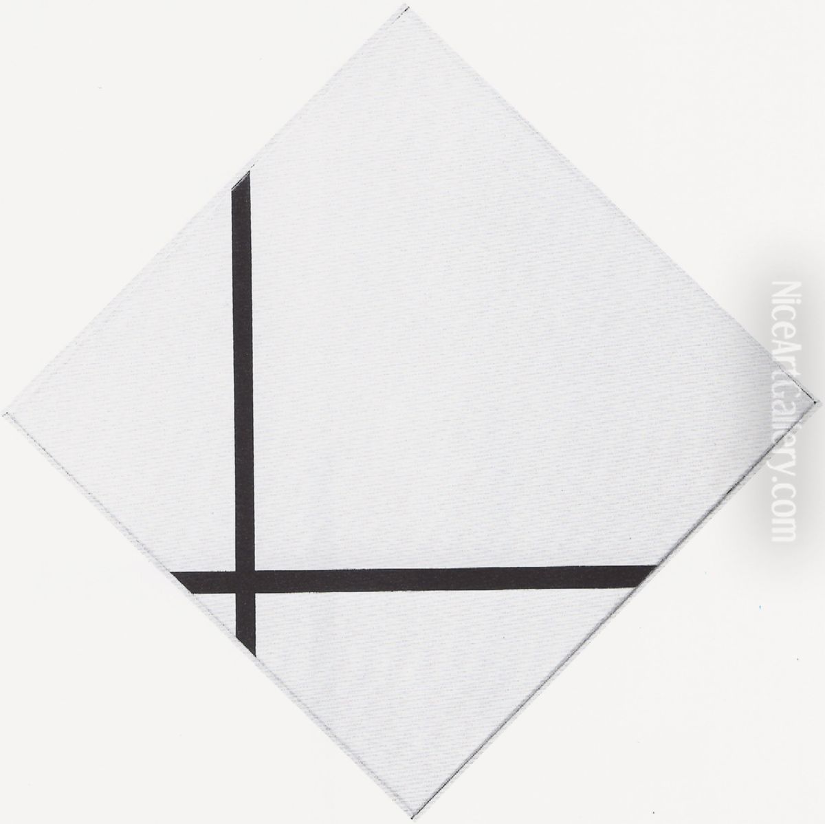 Lozenge Composition With Two Lines Oil Painting by Piet Mondrian