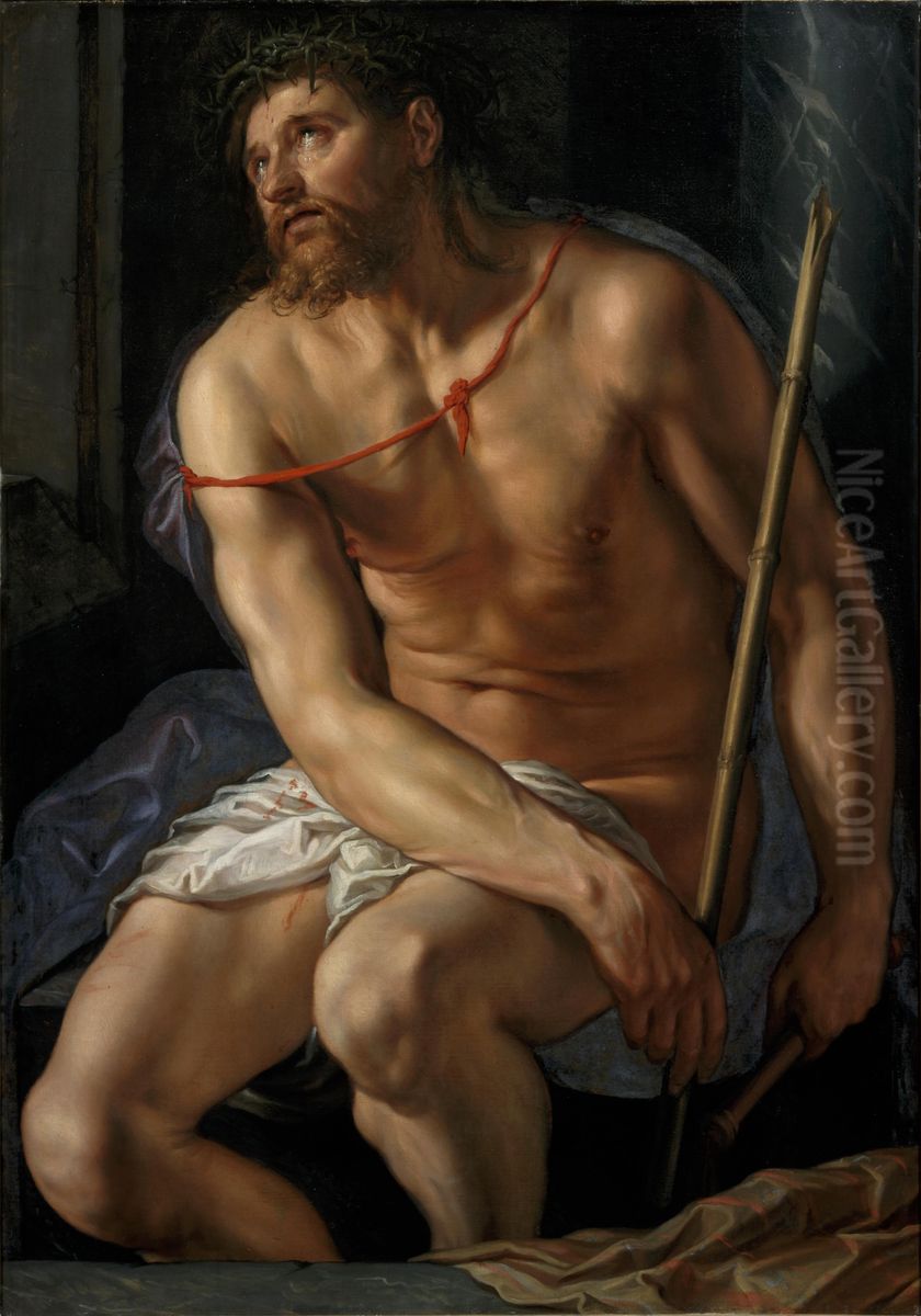 Christ as Man of Sorrows Oil Painting by Goltzius Hendrick