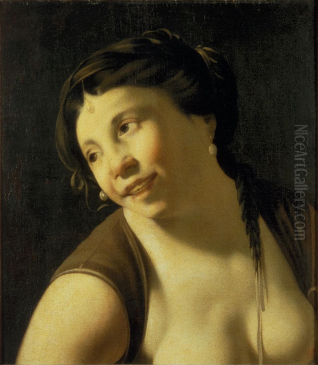 Head of a laughing girl Oil Painting by Hendrick Ter Brugghen